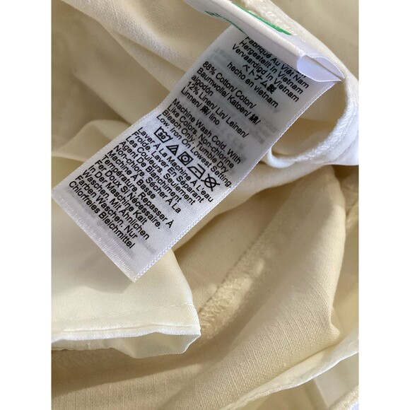 J. Crew NWOT Ivory Barrel Leg Pants in Cotton Blend 29 - Picture 6 of 7